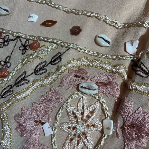 Vintage 100% Silk Beaded Dress Vintage Beaded Dress Sue Wong Dress Shell Mermaid - Picture 11 of 17